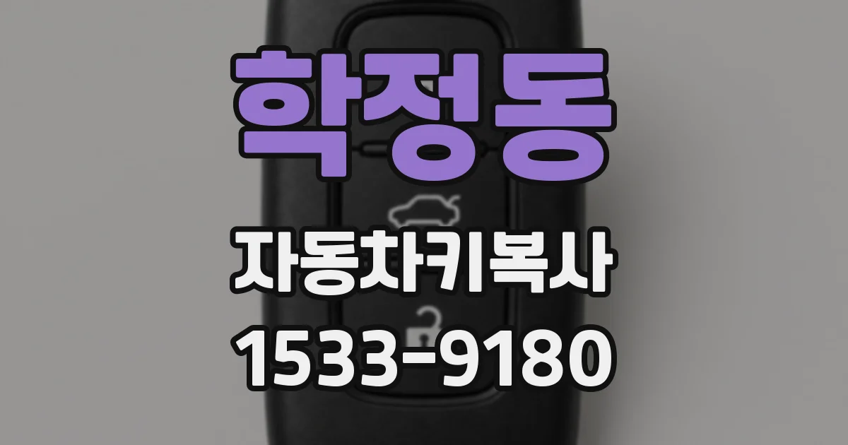 학정동 자동차키복사