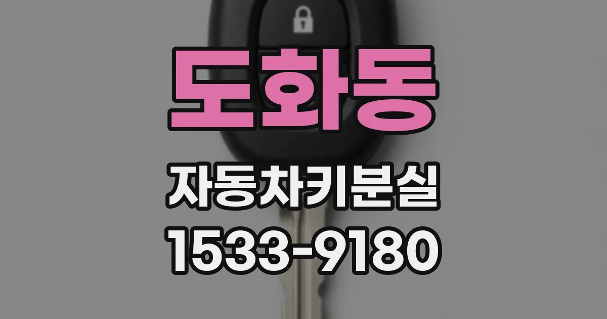 도화동 자동차키분실