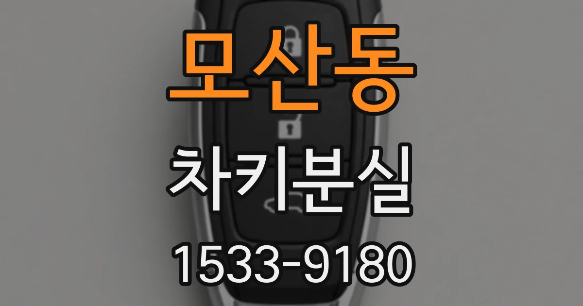 모산동 차키분실