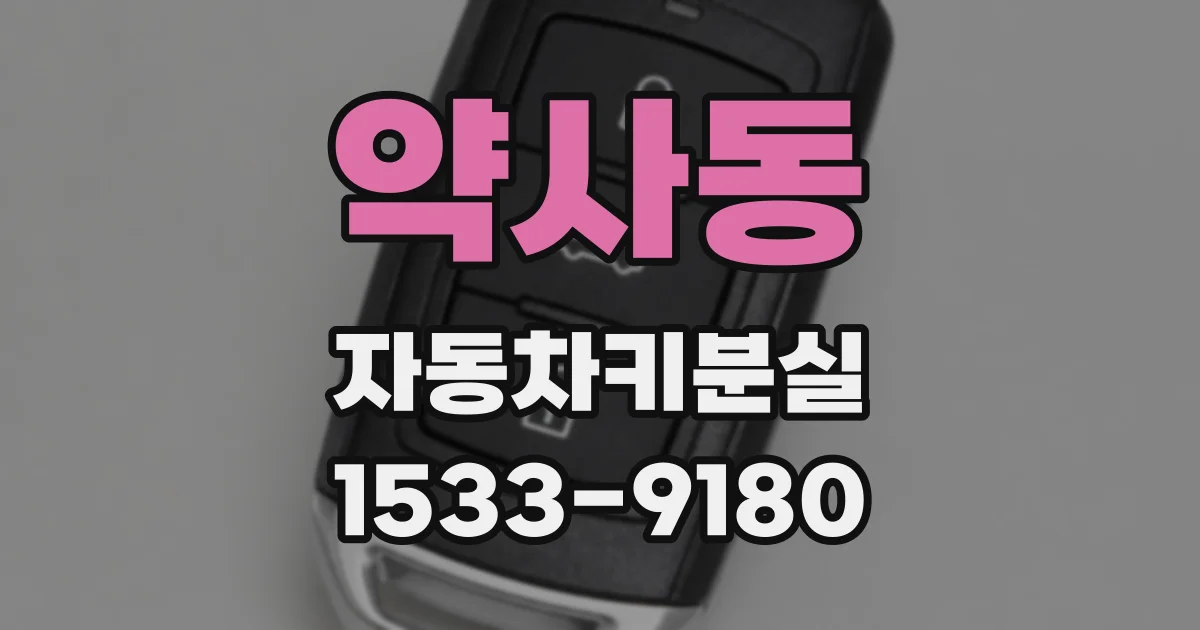 약사동 자동차키분실