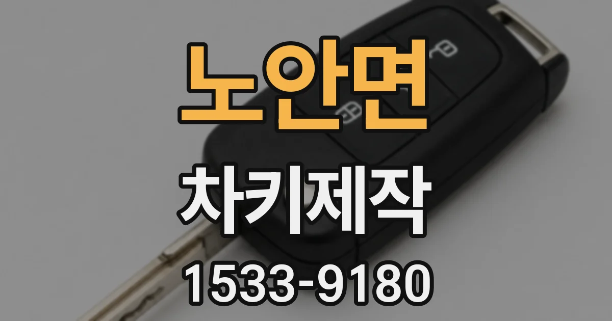노안면 차키제작