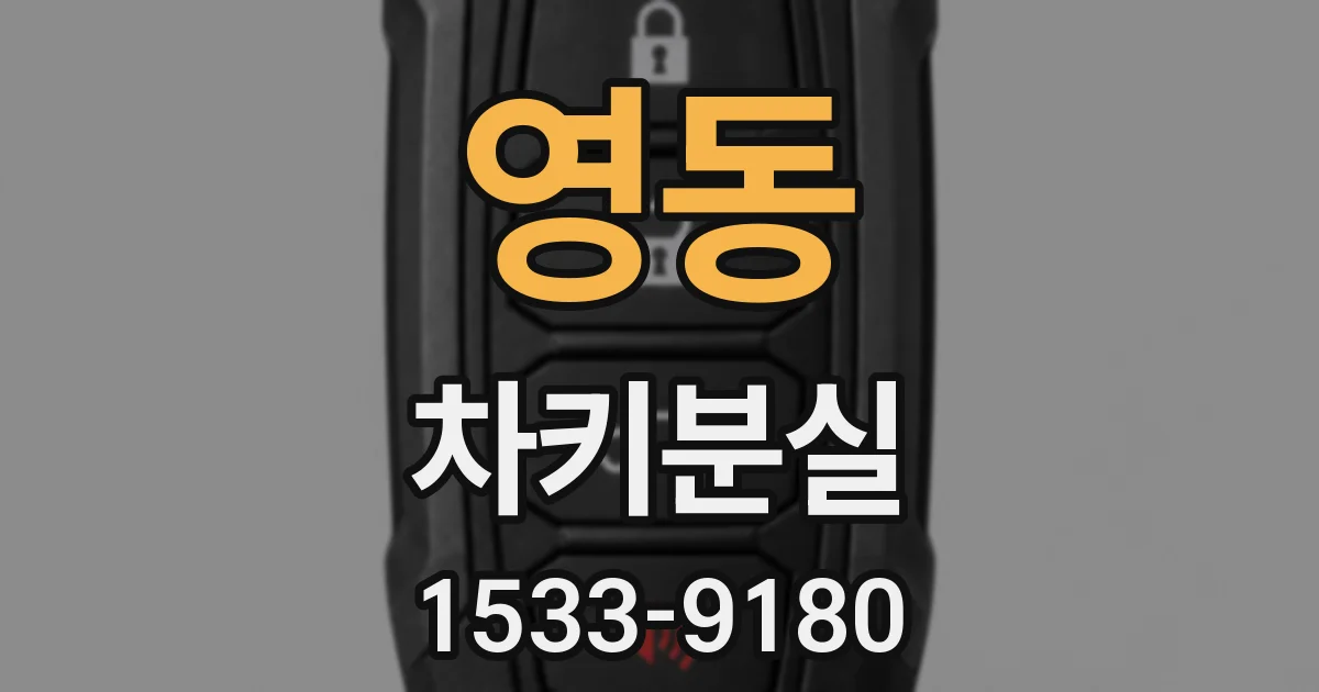 영동 차키분실