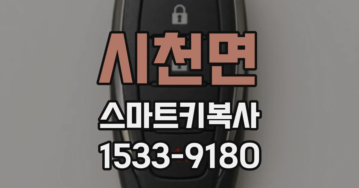 시천면 스마트키복사