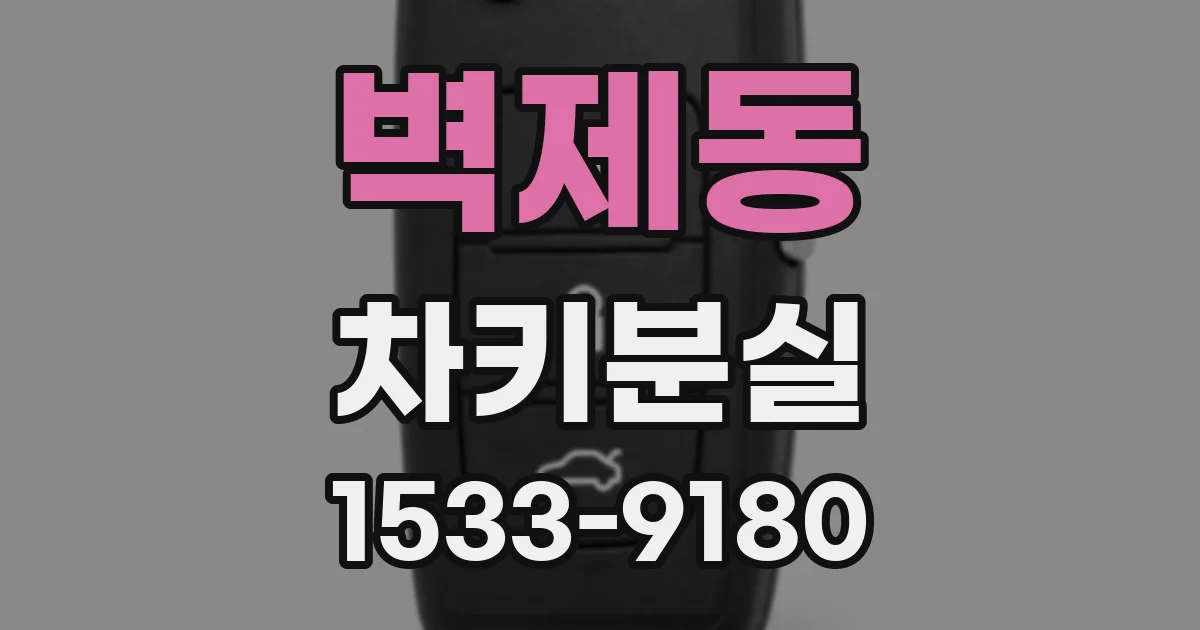 벽제동 차키분실