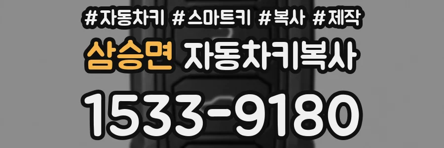 삼승면 자동차키복사