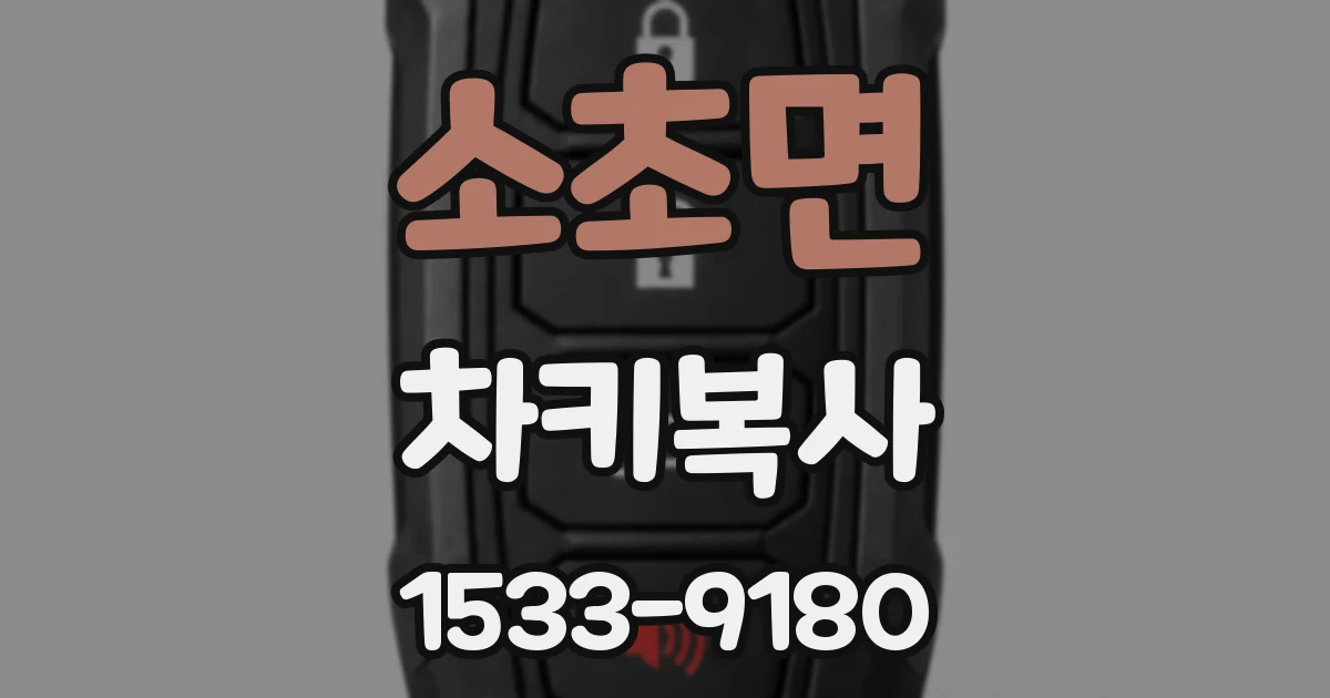 소초면 차키복사