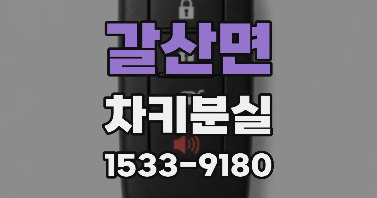 갈산면 차키분실
