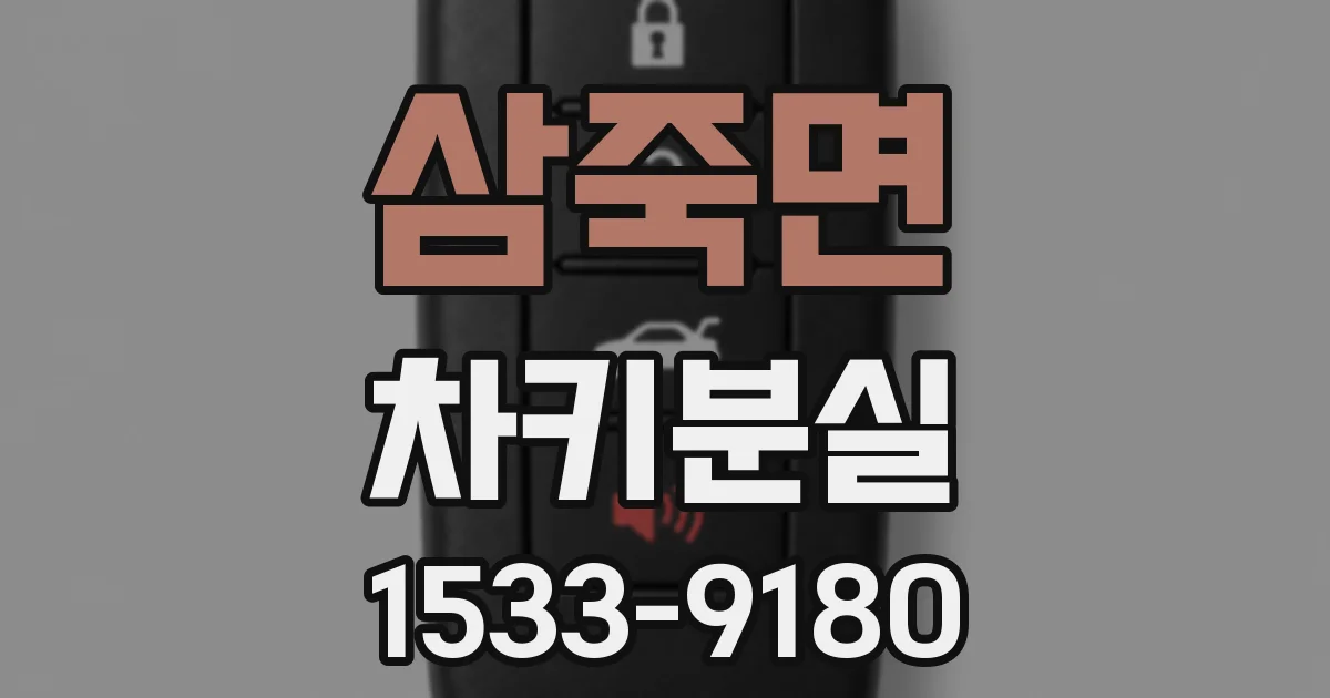 삼죽면 차키분실