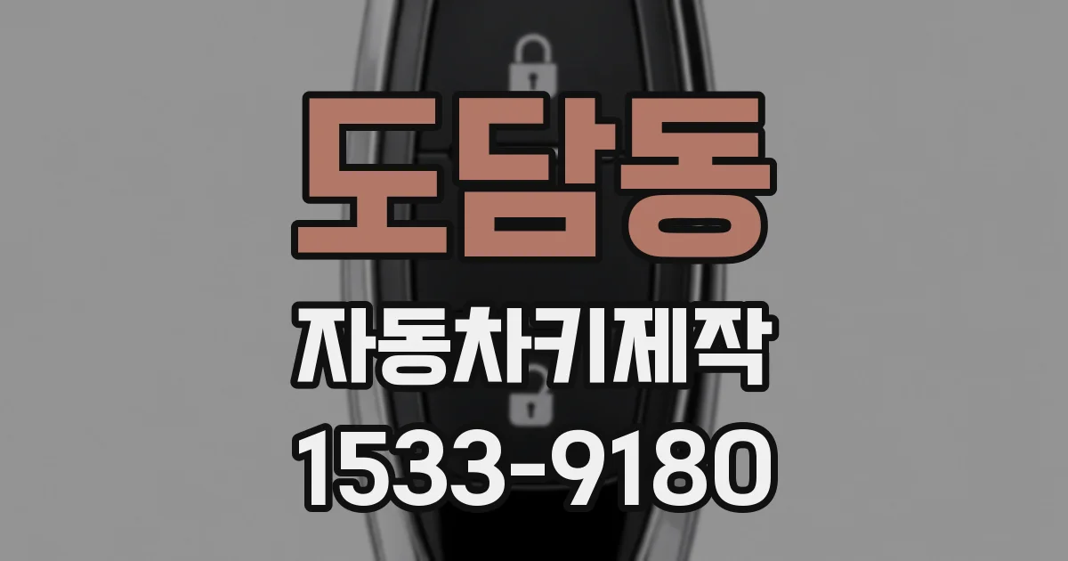 도담동 자동차키제작