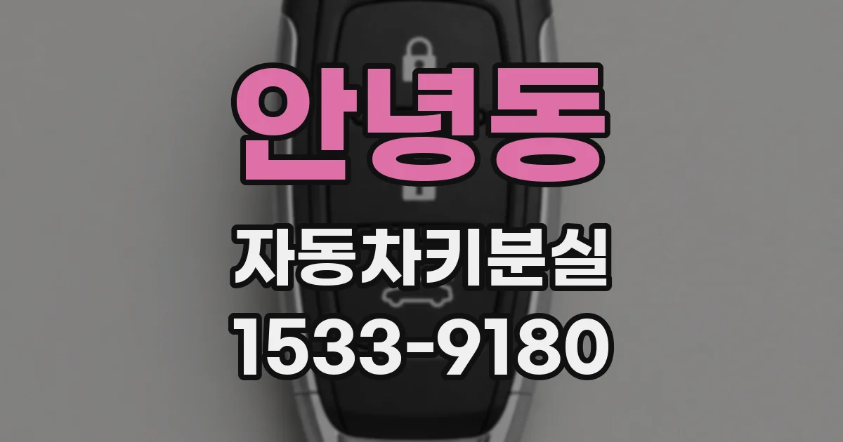 안녕동 자동차키분실