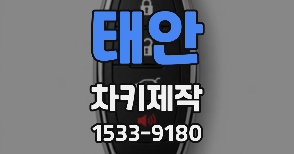 태안 차키제작