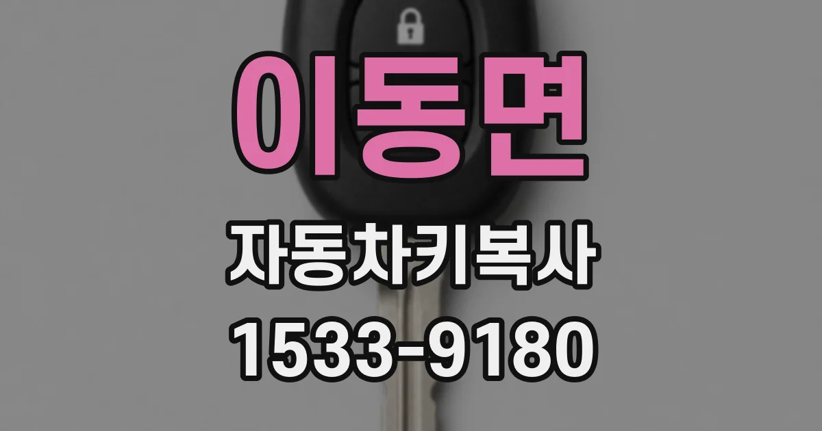 이동면 자동차키복사