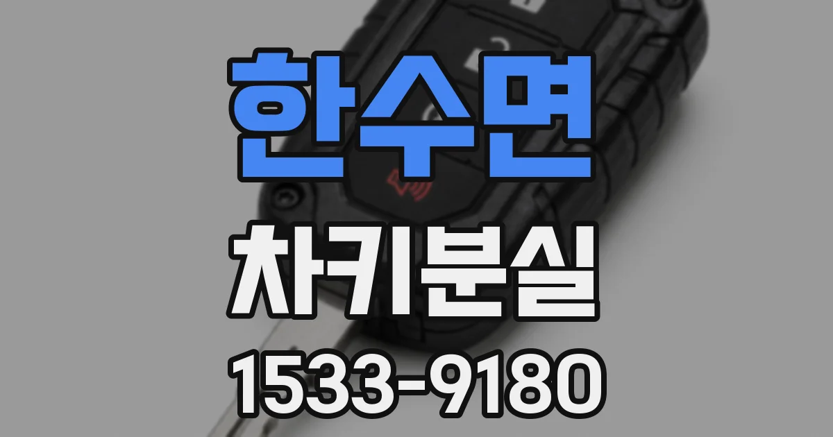 한수면 차키분실