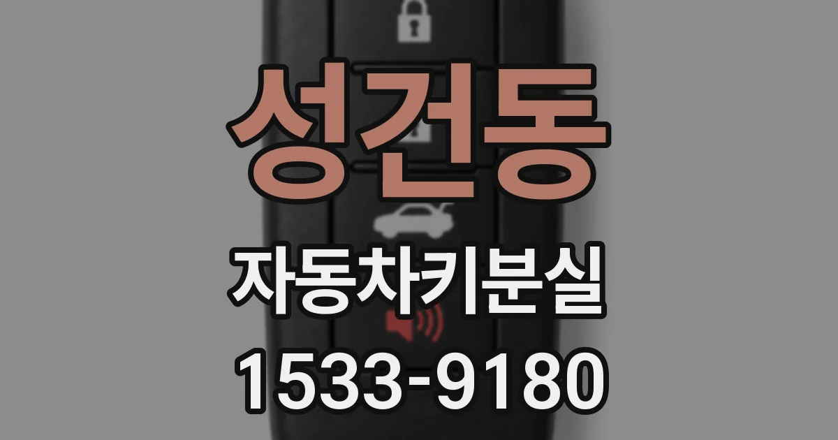 성건동 자동차키분실