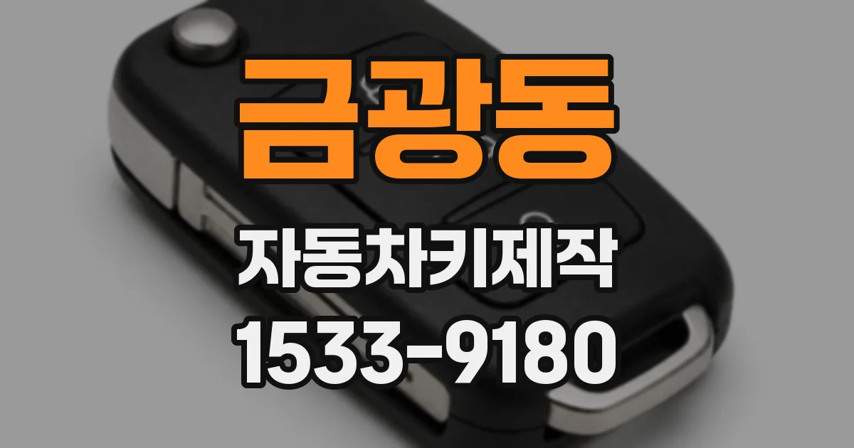 금광동 자동차키제작