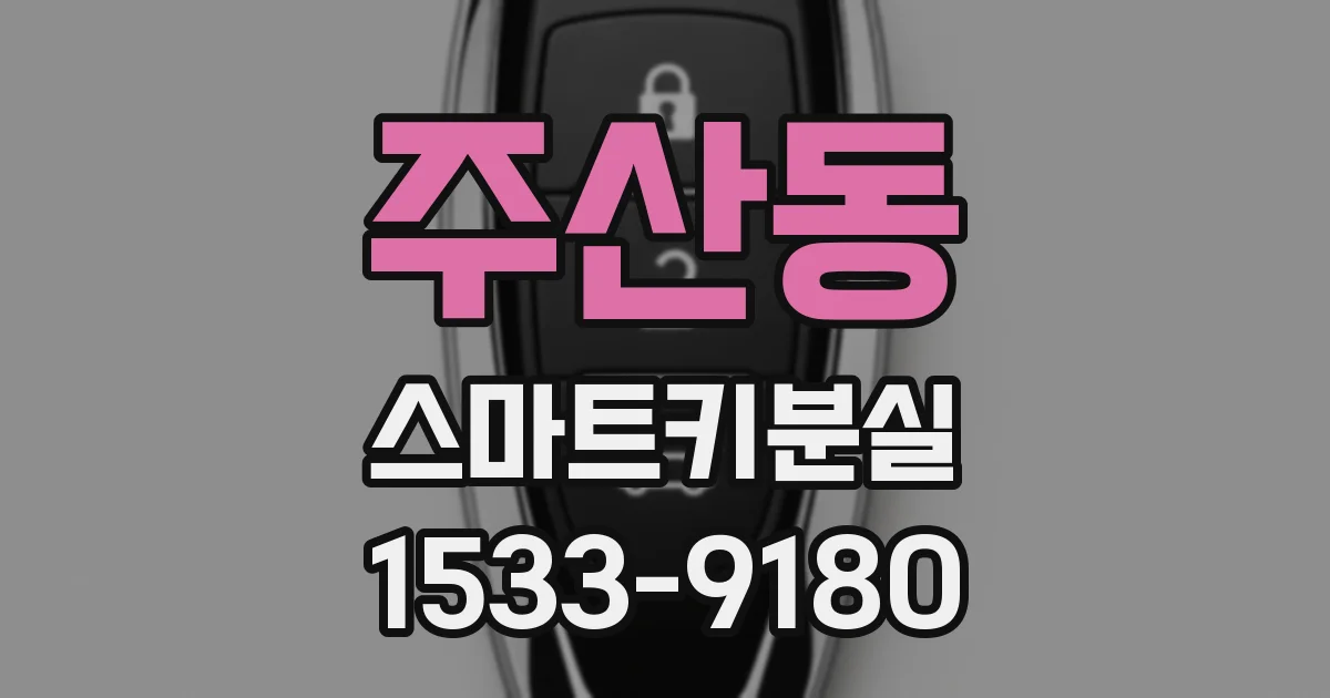 주산동 스마트키분실