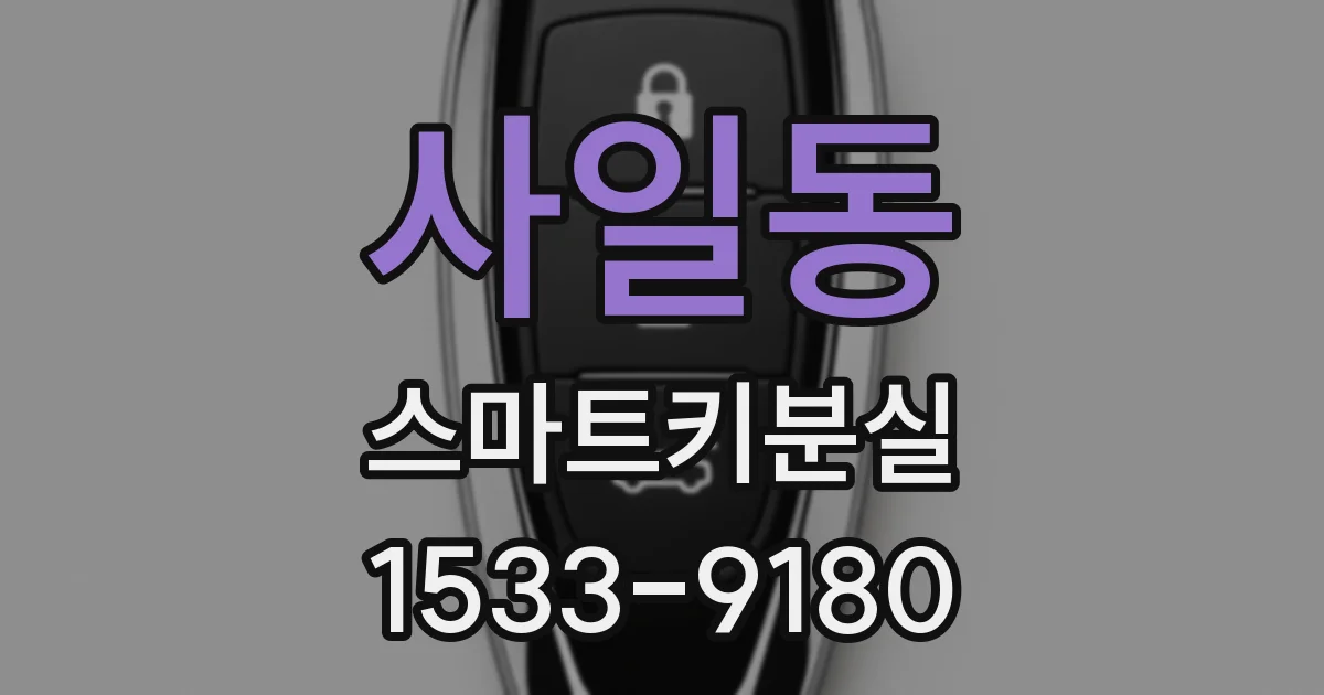 사일동 스마트키분실