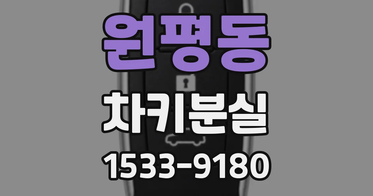 원평동 차키분실