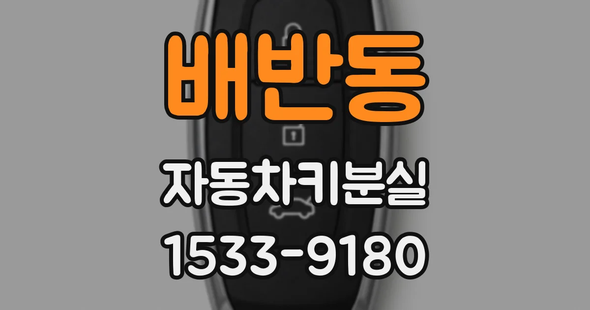 배반동 자동차키분실