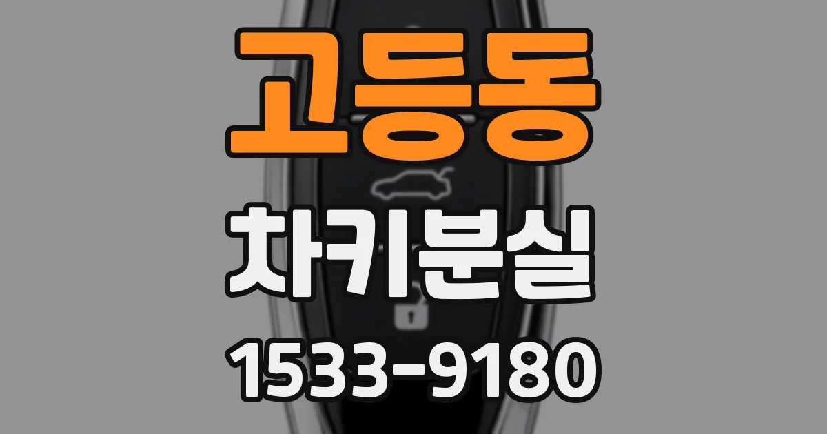 고등동 차키분실
