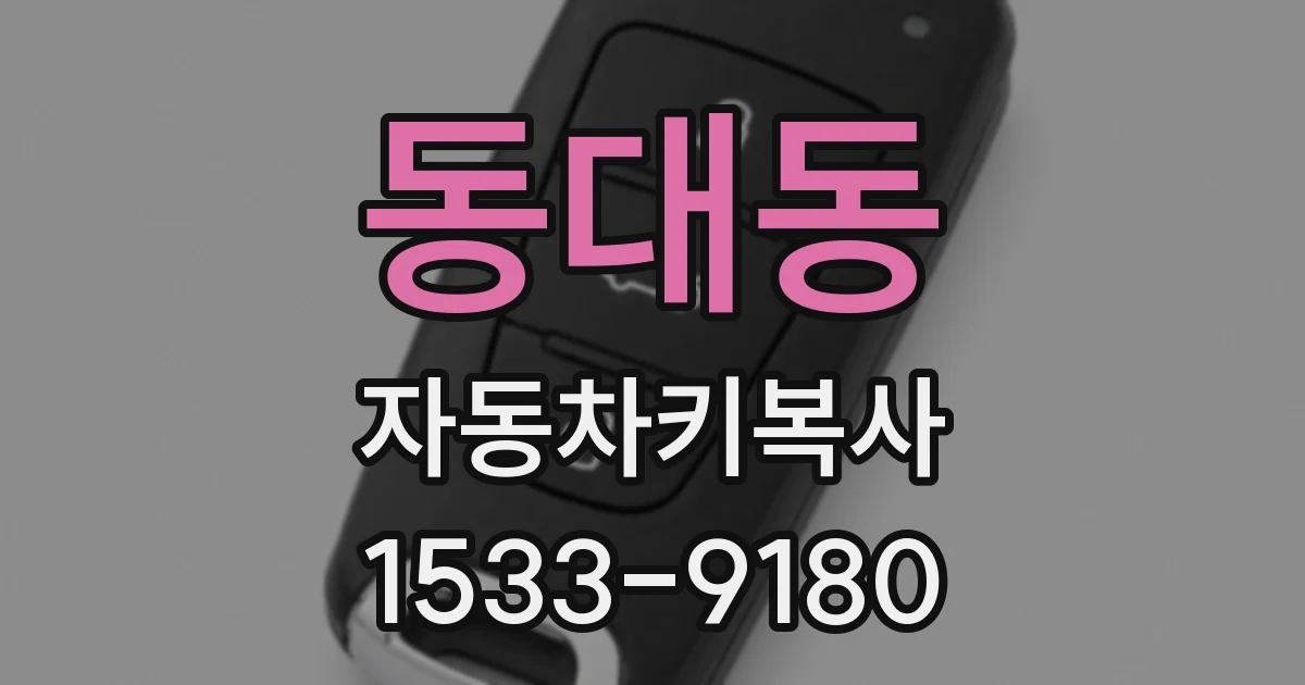 동대동 자동차키복사
