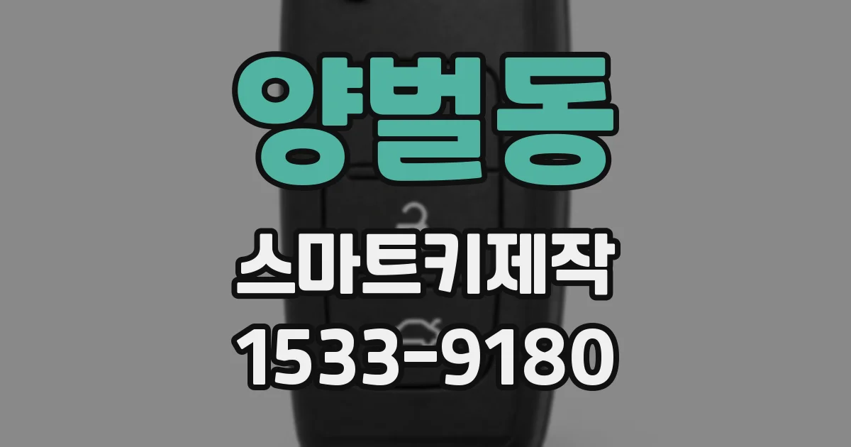 양벌동 스마트키제작