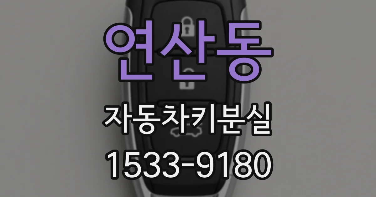 연산동 자동차키분실