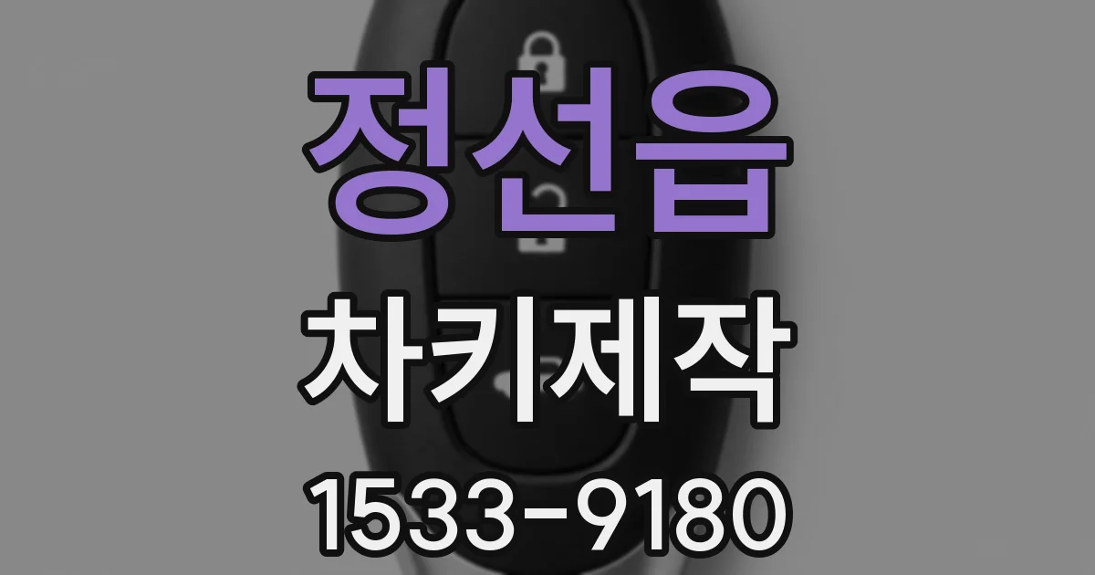 정선읍 차키제작