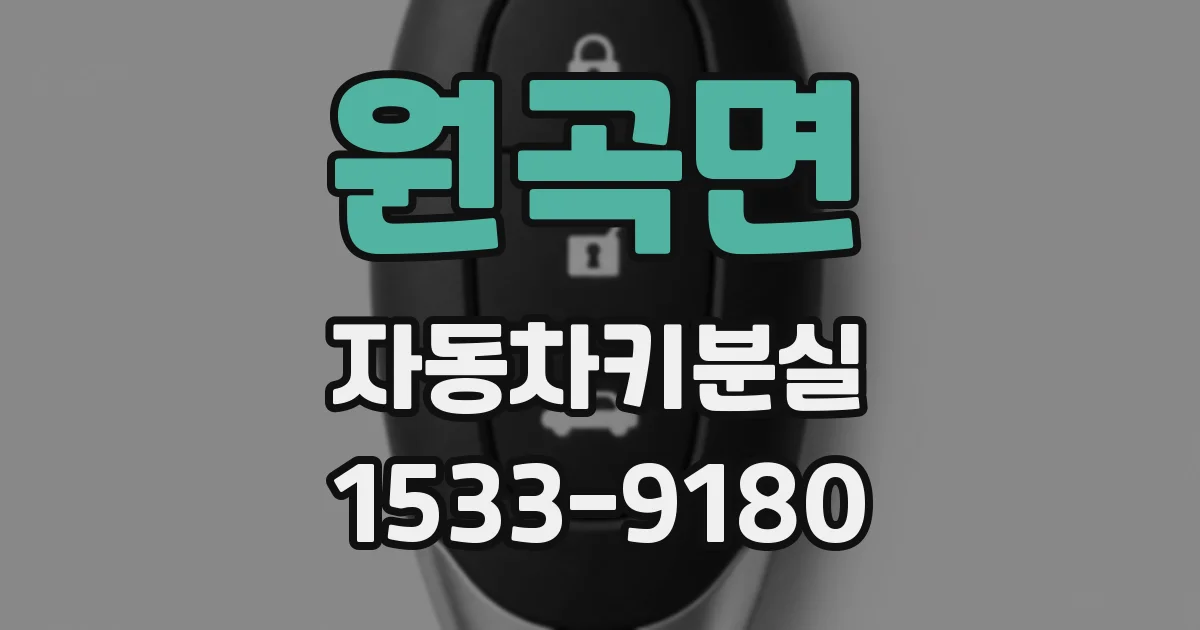 원곡면 자동차키분실