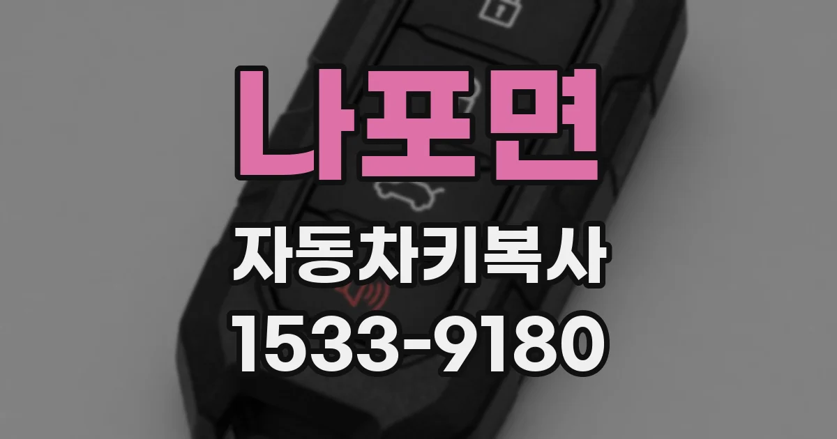 나포면 자동차키복사