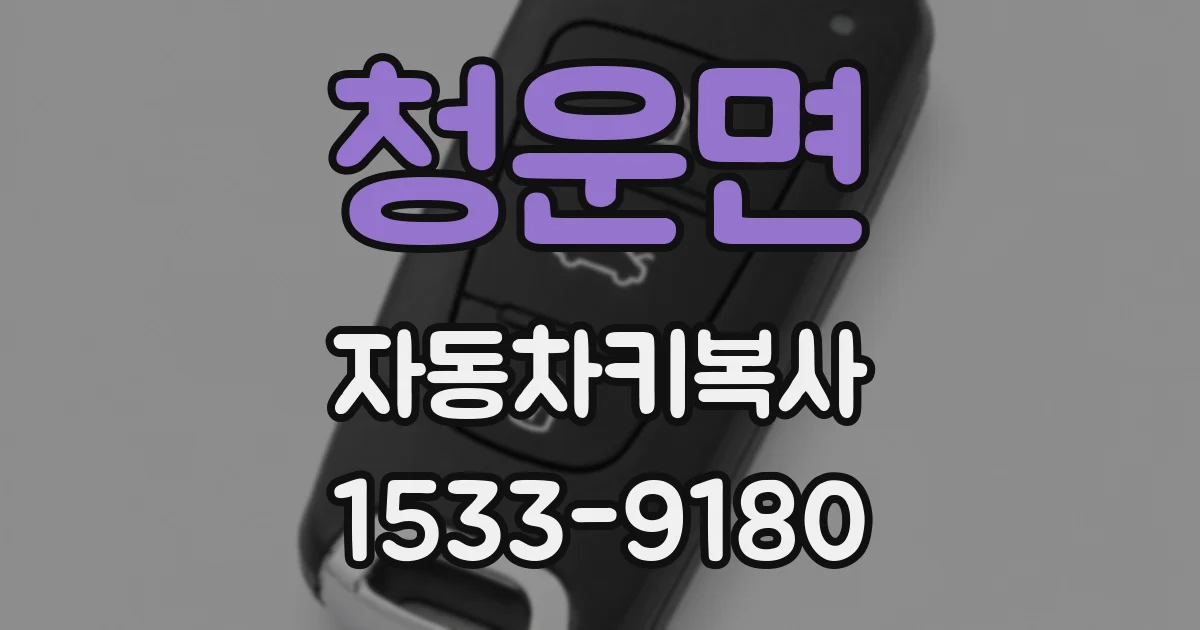 청운면 자동차키복사