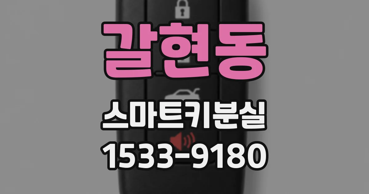 갈현동 스마트키분실