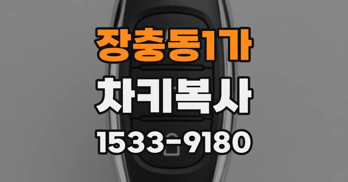장충동1가 차키복사