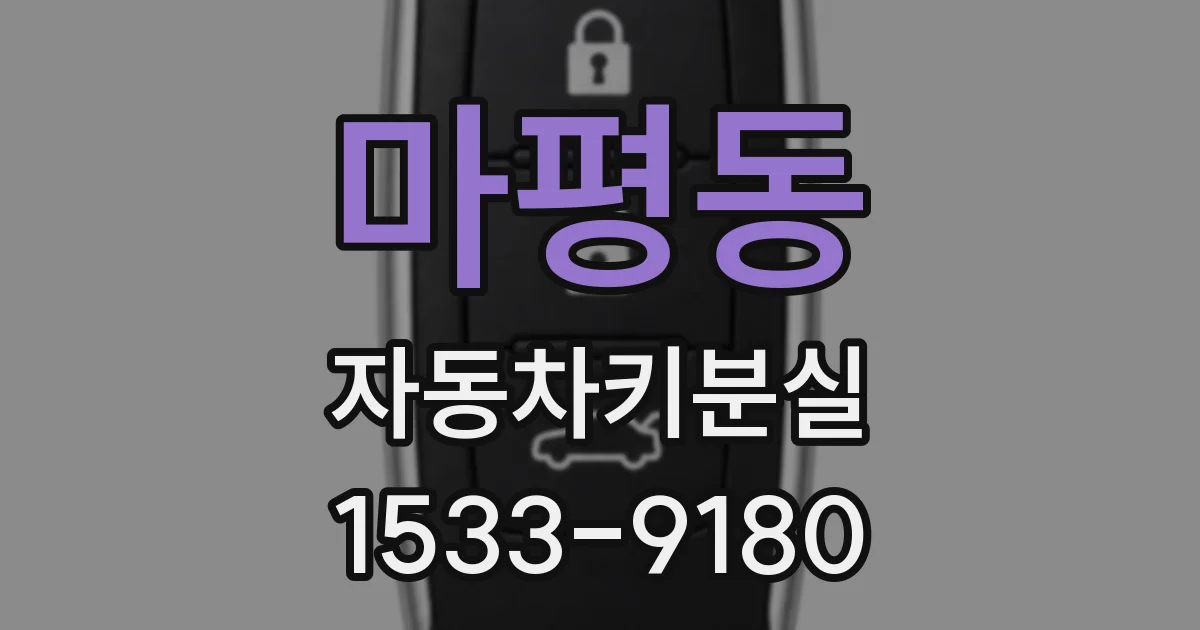 마평동 자동차키분실
