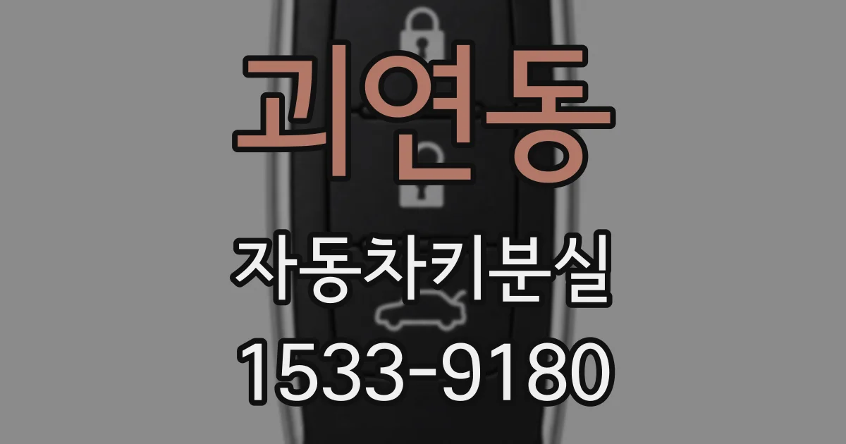 괴연동 자동차키분실