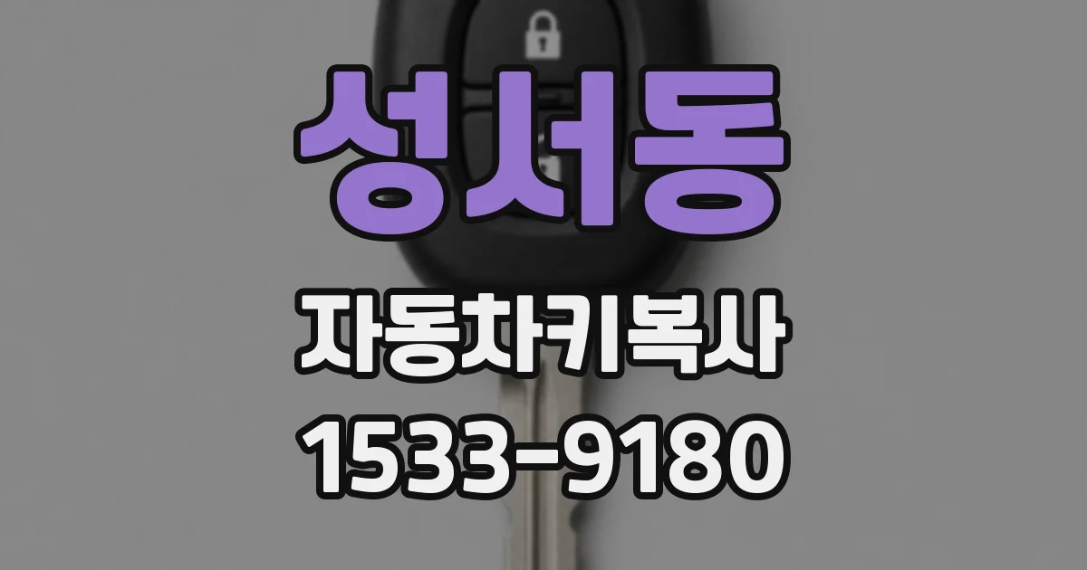성서동 자동차키복사