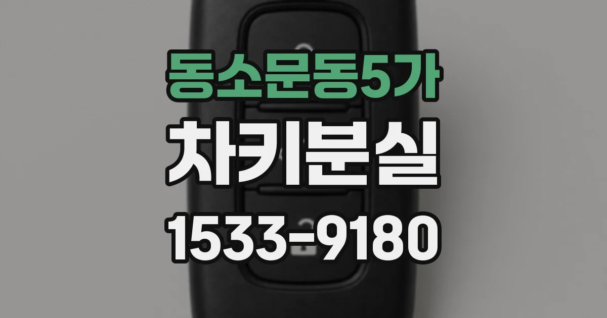 동소문동5가 차키분실