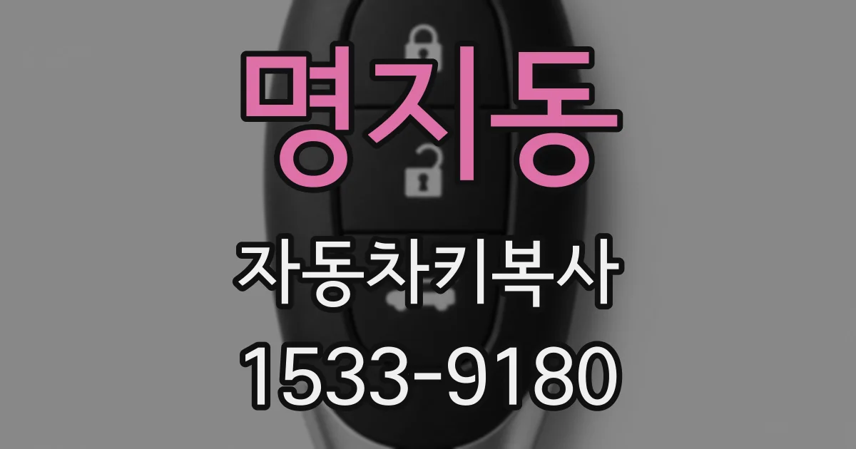 명지동 자동차키복사