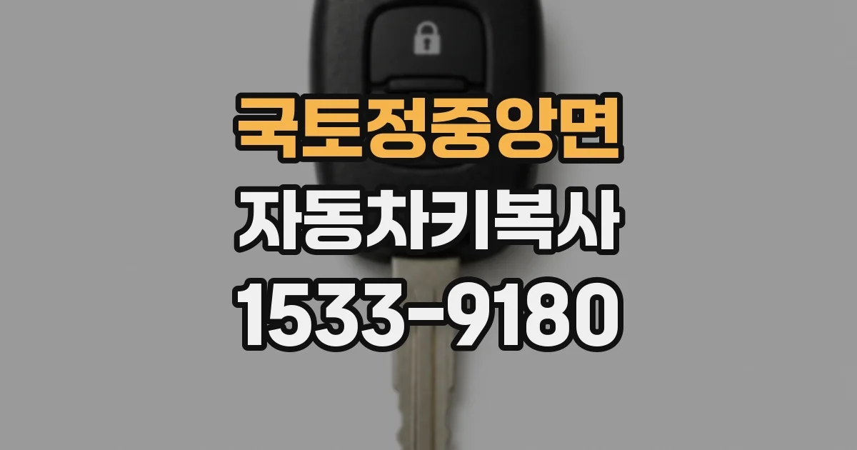 국토정중앙면 자동차키복사