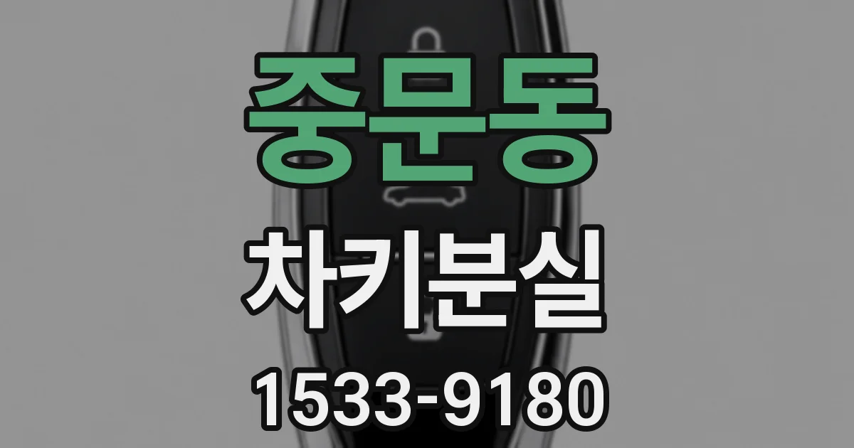 중문동 차키분실