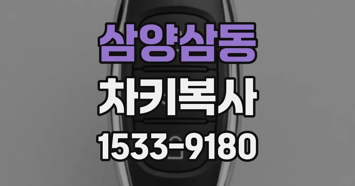 삼양삼동 차키복사