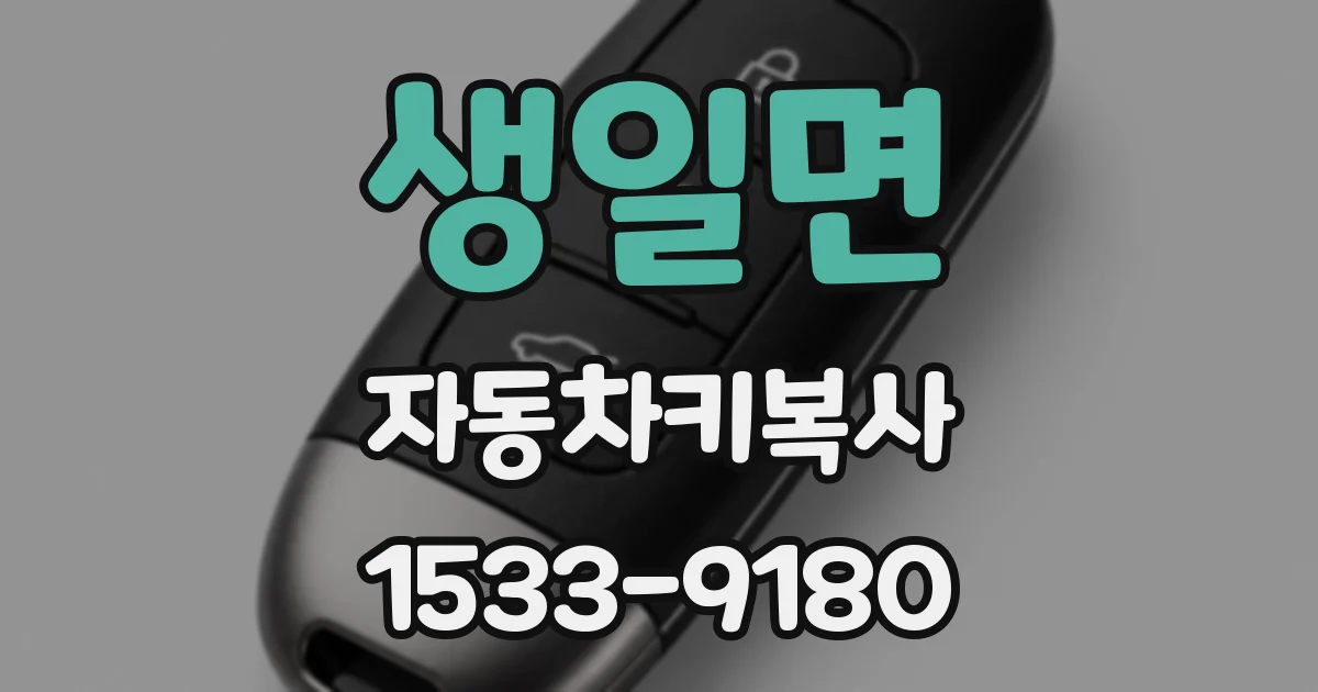 생일면 자동차키복사