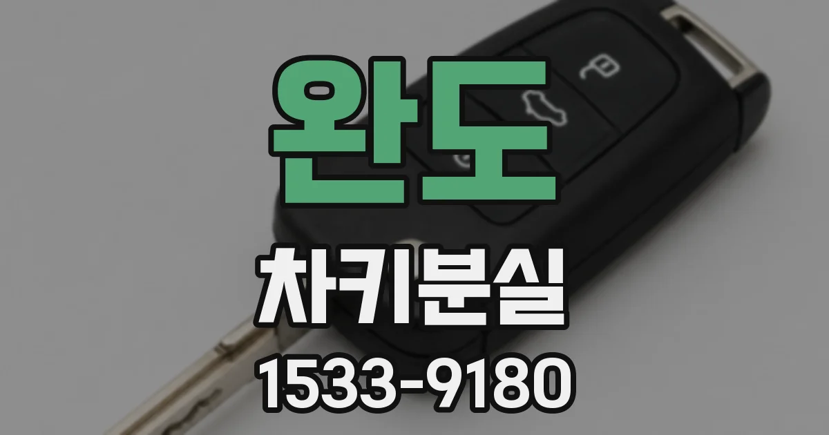 완도 차키분실