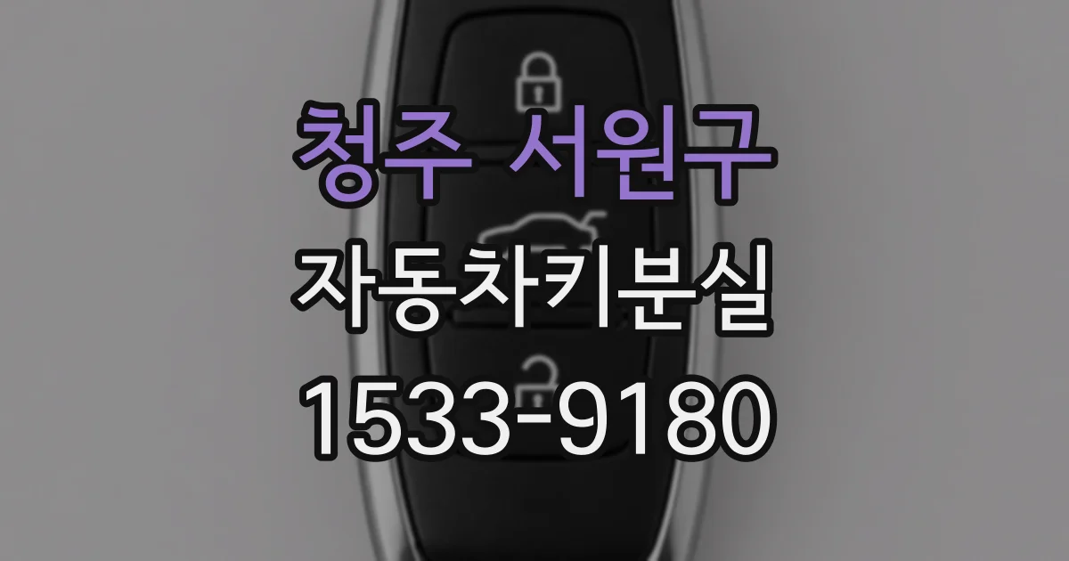 청주 서원구 자동차키분실