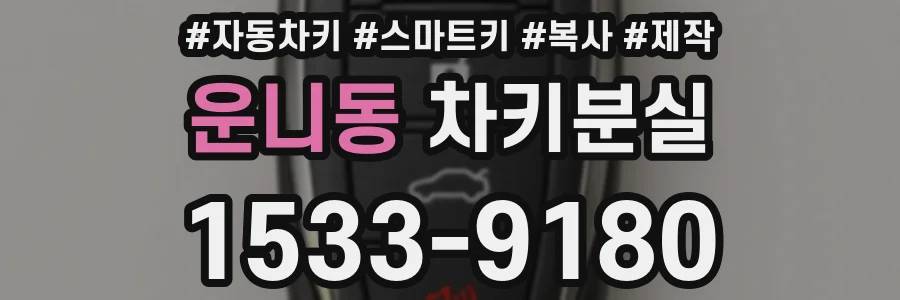 운니동 차키분실