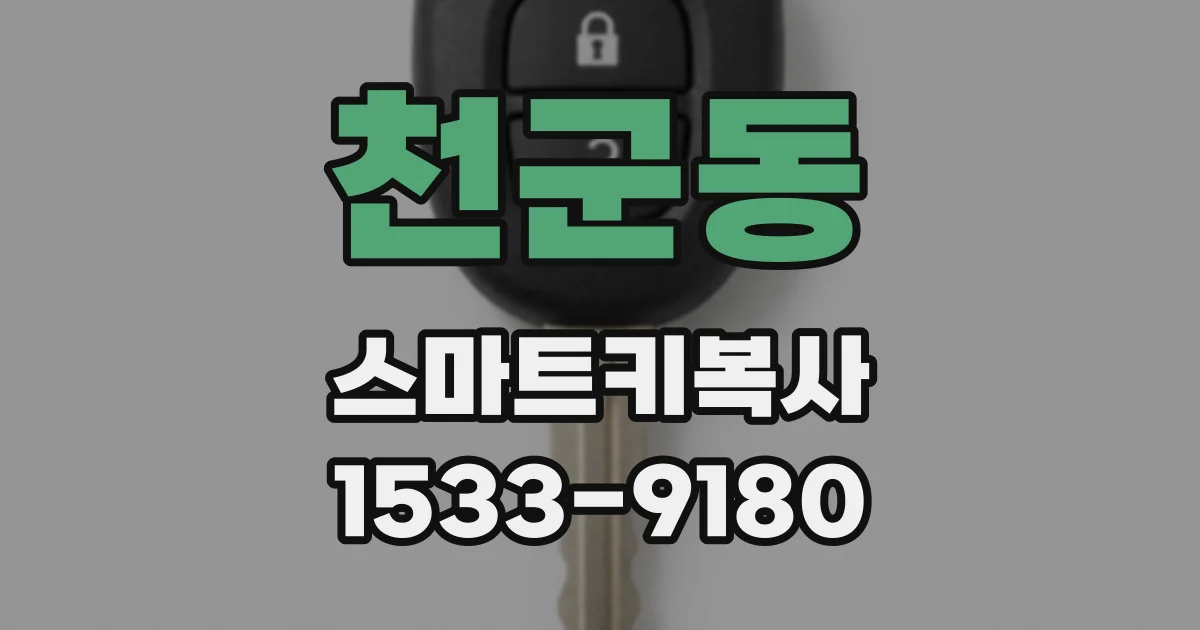 천군동 스마트키복사
