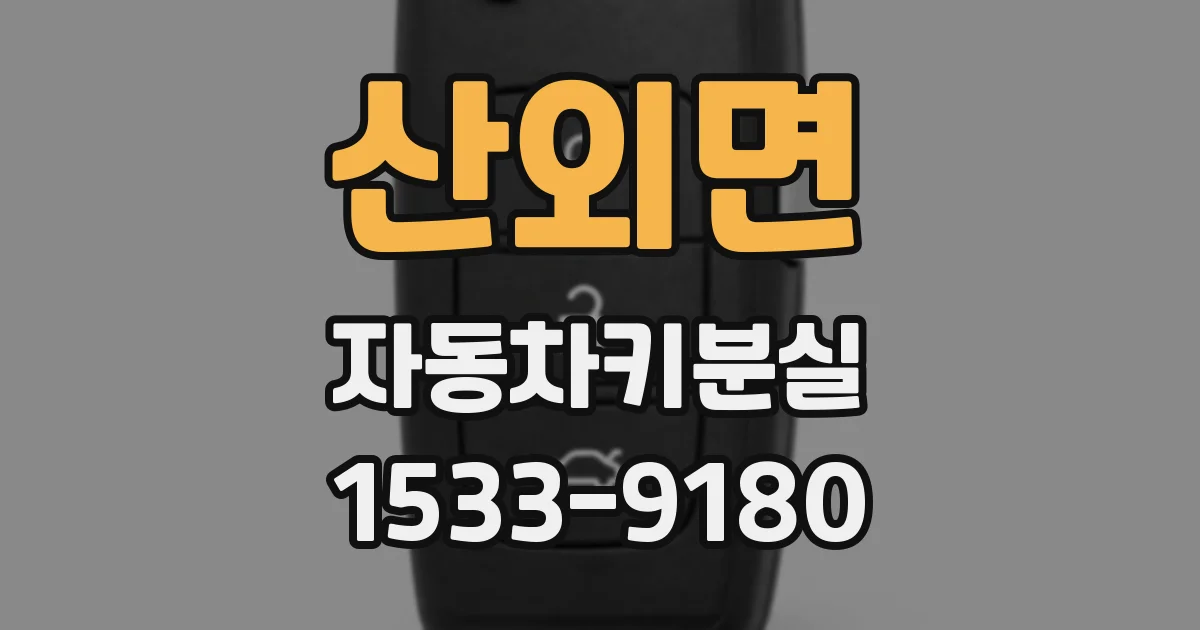 산외면 자동차키분실