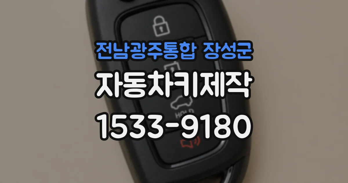 전남광주통합 장성군 자동차키제작