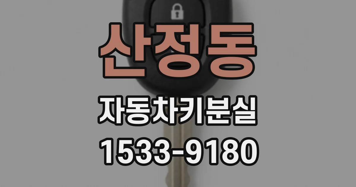 산정동 자동차키분실