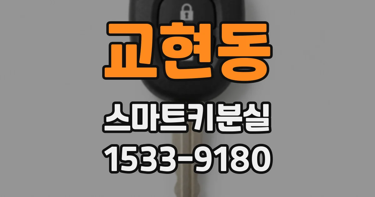 교현동 스마트키분실